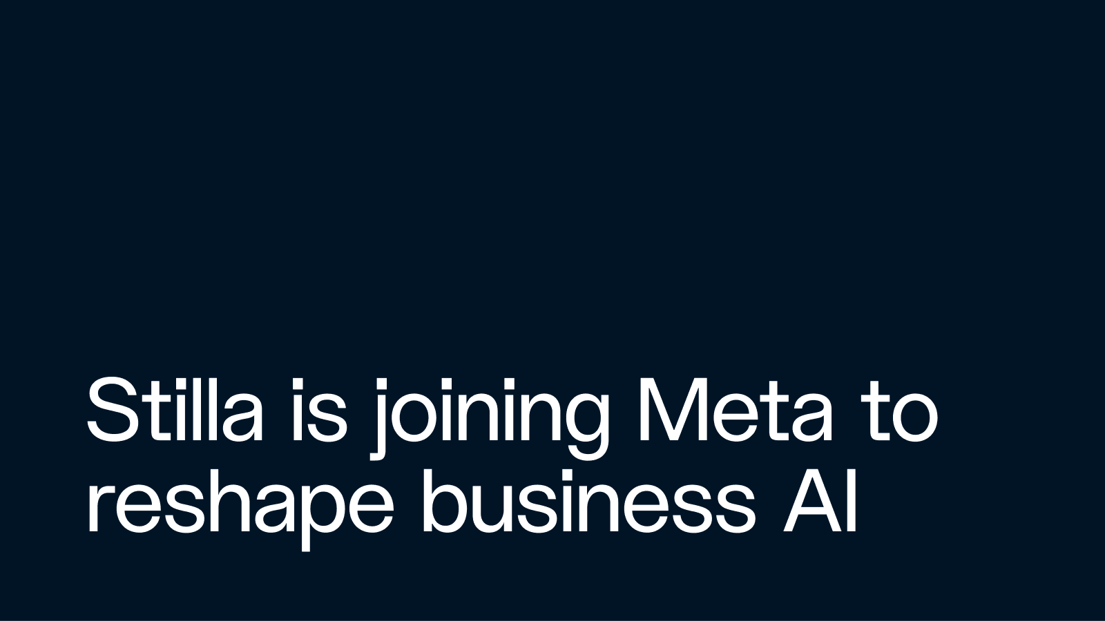 Stilla and Meta logos